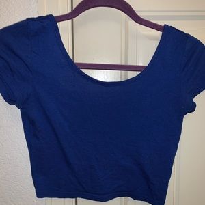 Blue crop top